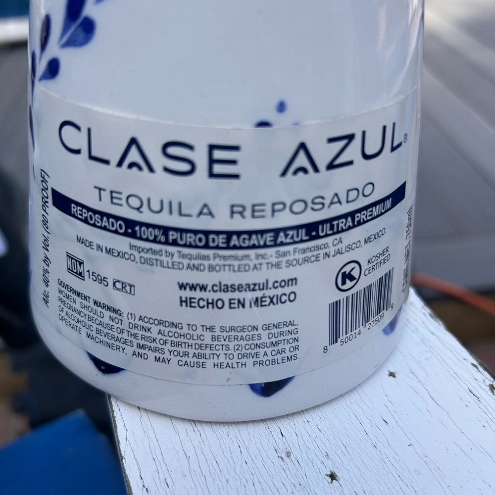 Empty Tequila bottle CLASE AZUL
